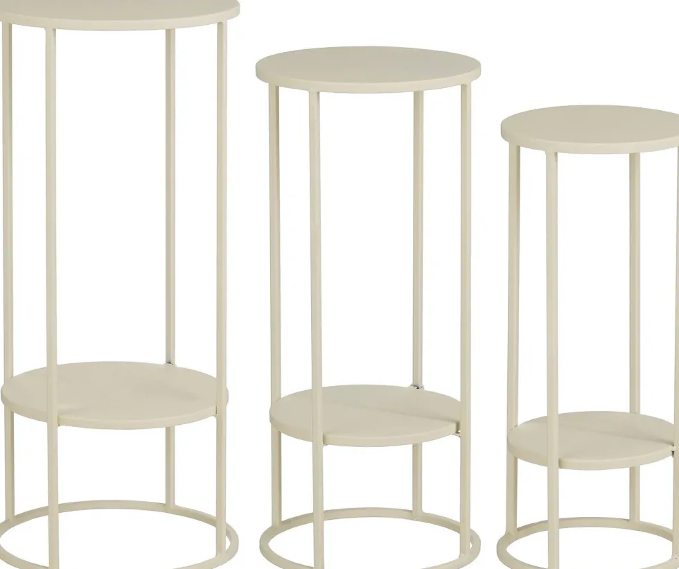 Mica Decorations bijzettafel Eline crème D 27 H 60 cm