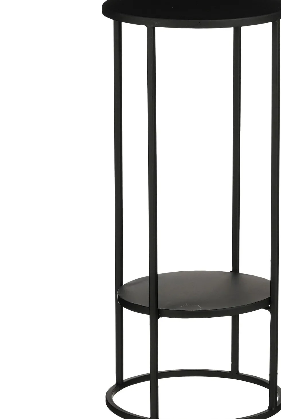 Mica Decorations bijzettafel Eline zwart D 32 H 70 cm