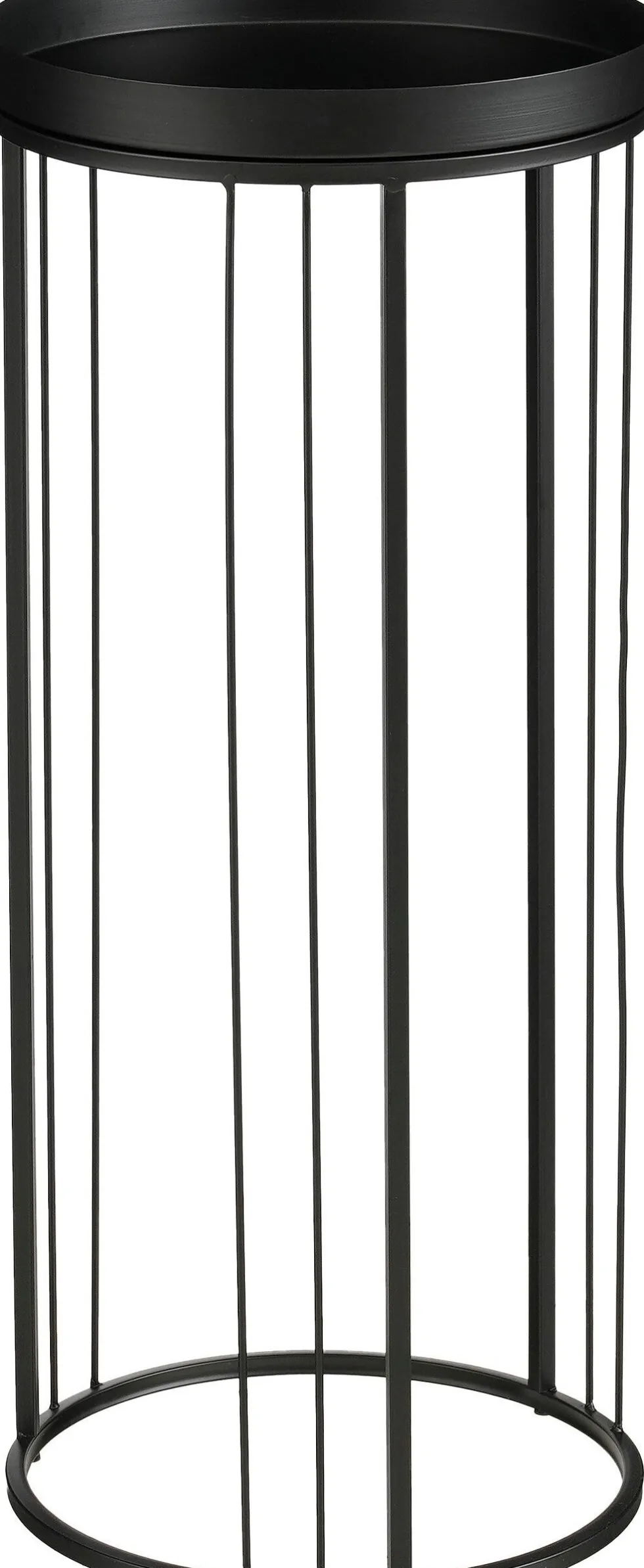 Mica Decorations bijzettafel Beth zwart D 25 H 60 cm