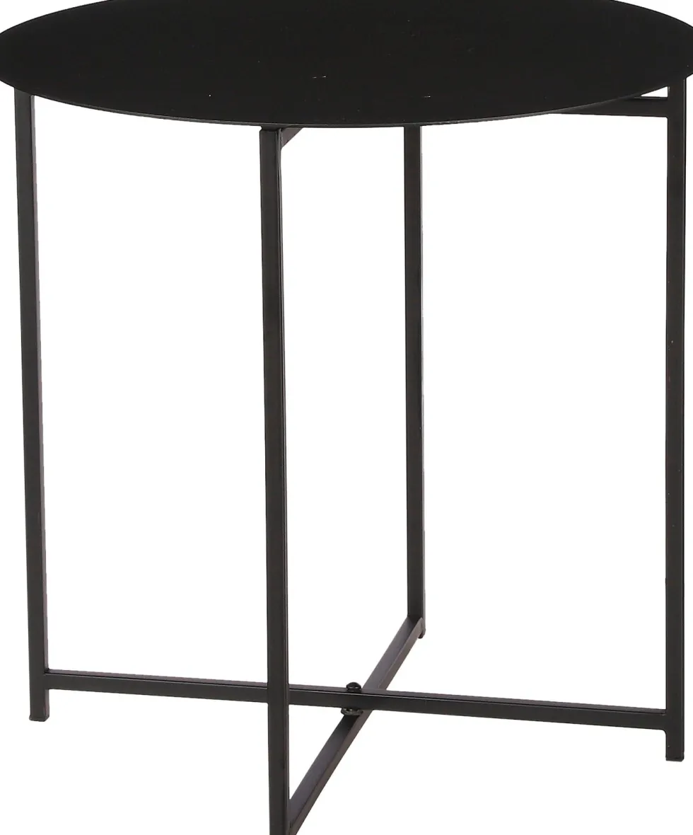 Mica Decorations bijzettafel Mikki zwart D 40 H 40 cm