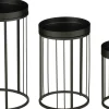 Mica Decorations bijzettafel Beth zwart D 30 H 50 cm