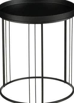 Mica Decorations bijzettafel Beth zwart D 40 H 46 cm