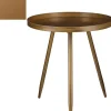 Mica Decorations bijzettafel Flores brons D 40 H 42 cm