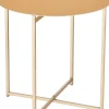 Mica Decorations bijzettafel Mikki goud D 40 H 40 cm