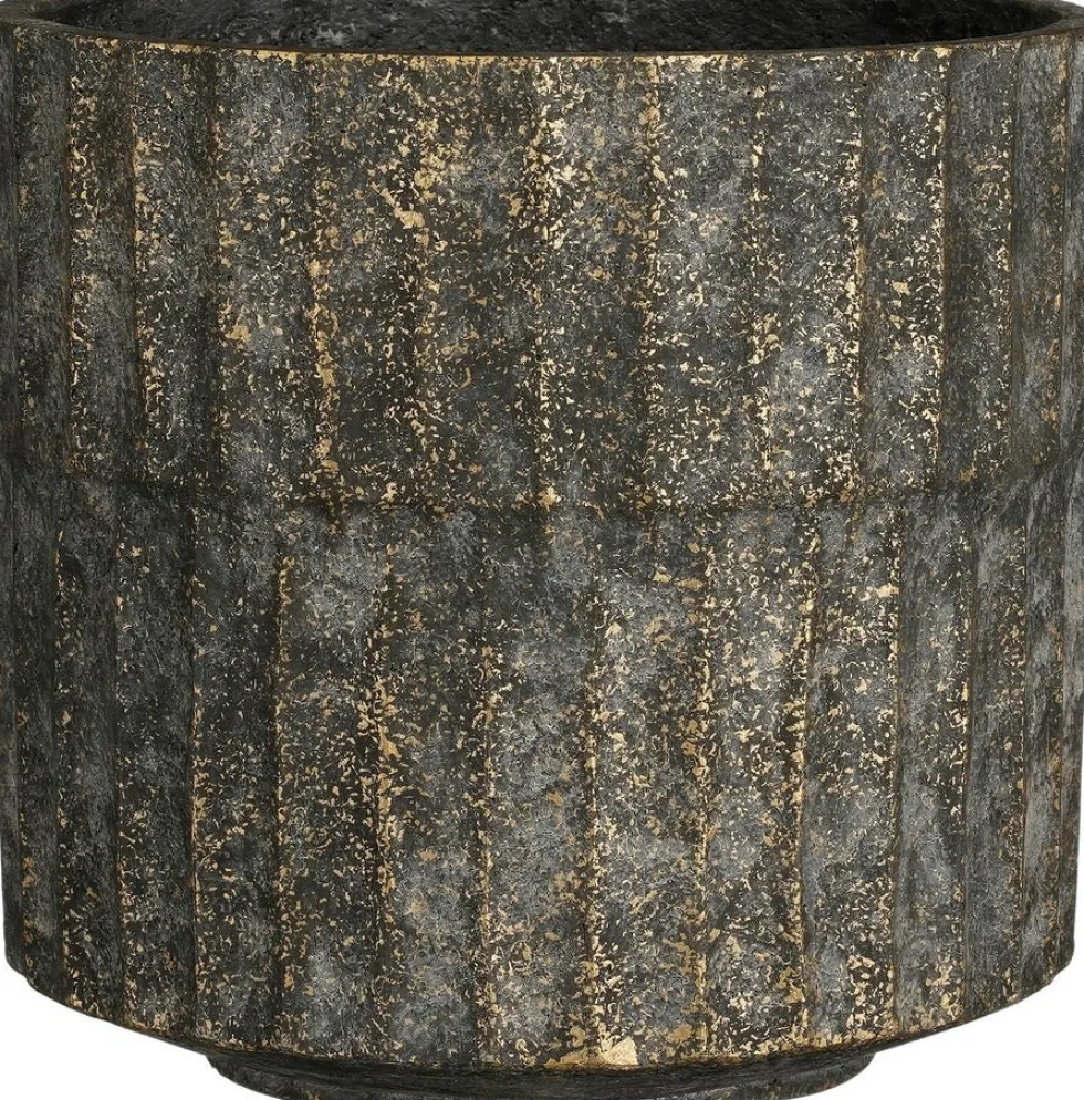 Mica Decorations bloempot Apiro zwart D 22,5, H 21 cm