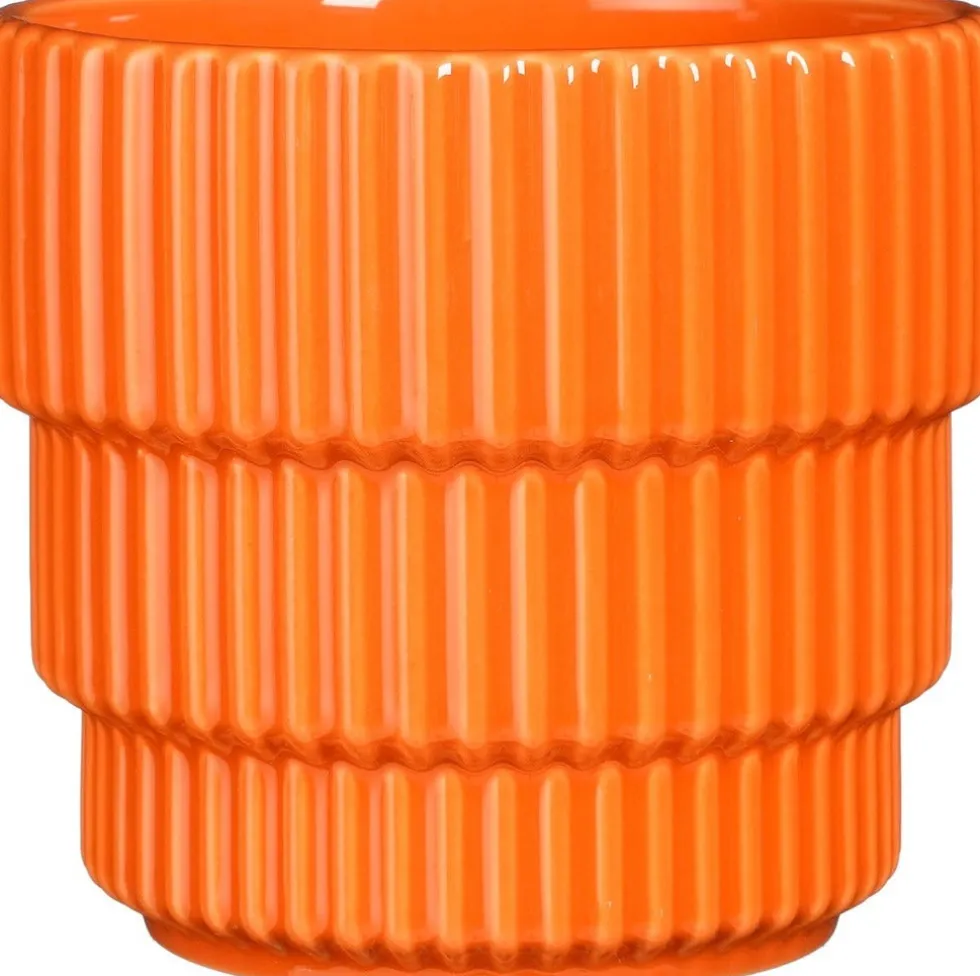 Mica Decorations bloempot Cella oranje D 14 H 13 cm