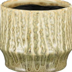 Mica Decorations bloempot Lanny groen D 13 H 11 cm