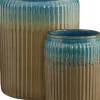 Mica Decorations bloempot Lugano bruin D 39,5 H 55 cm