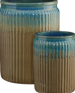 Mica Decorations bloempot Lugano bruin D 39,5 H 55 cm