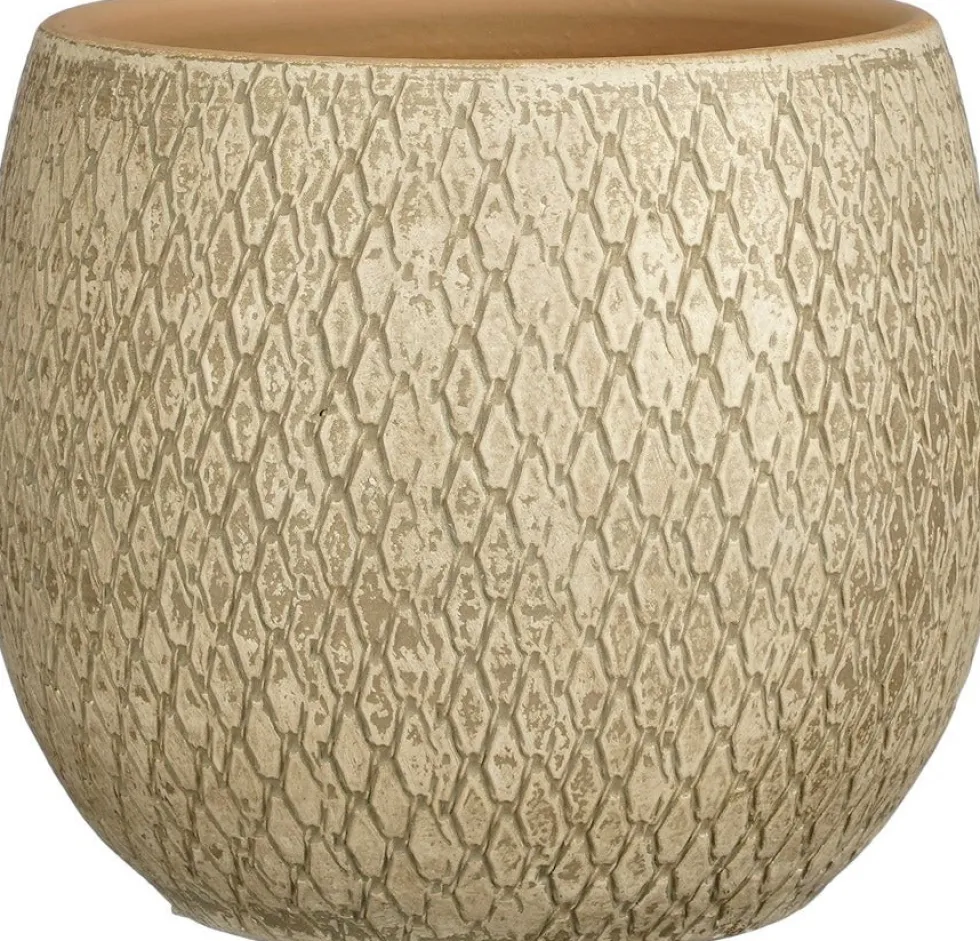 Mica Decorations bloempot Madeira crème D 23 H 23 cm
