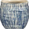 Mica Decorations bloempot Martha blauw D 8,5 H 7 cm