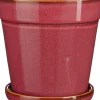 Mica Decorations bloempot met schotel Clint roze D 17 H 16,5 cm