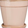 Mica Decorations bloempot met schotel Clint roze D 23 H 21 cm