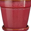 Mica Decorations bloempot met schotel Clint roze D 23 H 21 cm