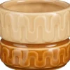 Mica Decorations bloempot Nancy bruin D 7,5 H 6 cm