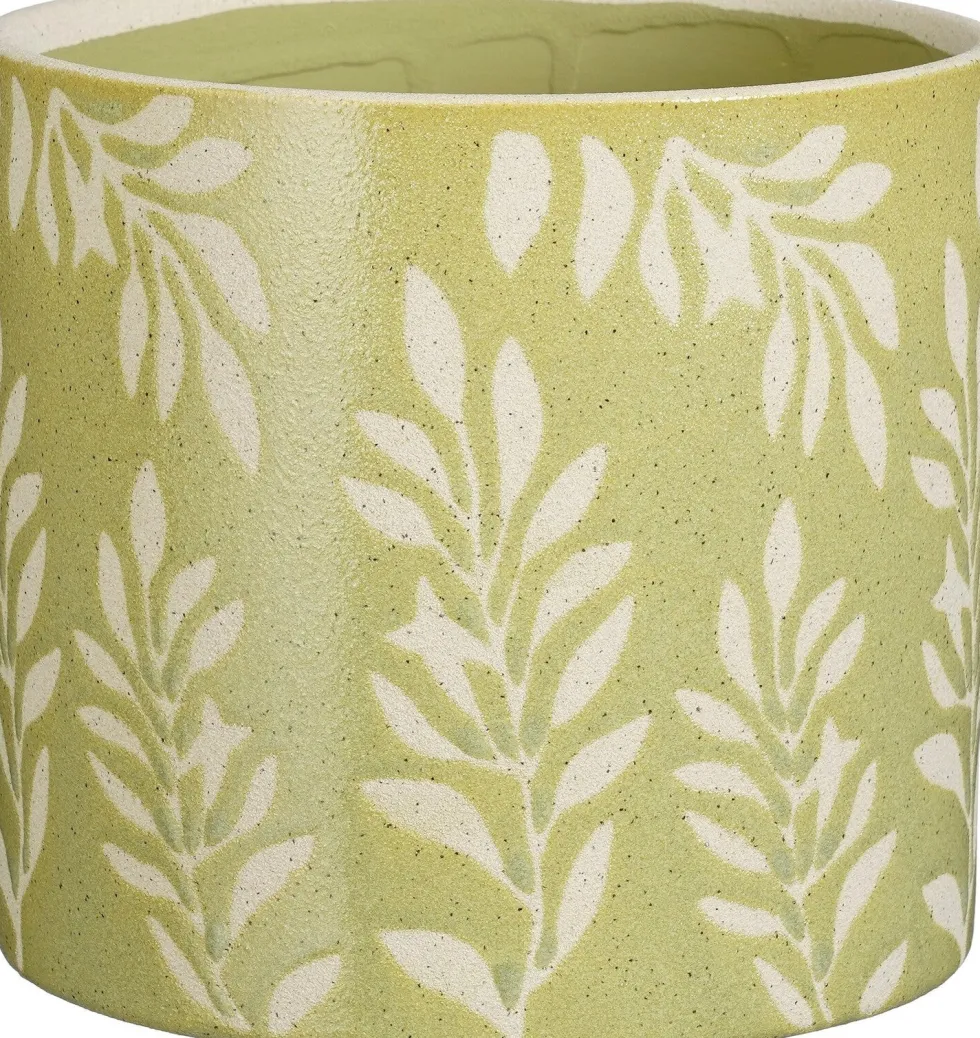Mica Decorations bloempot Noelle groen D 16,5 H 15 cm