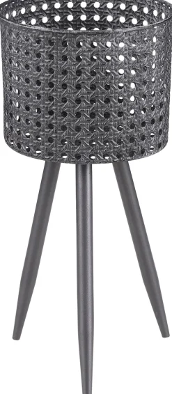 Mica Decorations bloempot op poten Ronja grijs D 22 H 44 cm