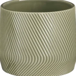 Mica Decorations bloempot Roma groen D 17 H 14 cm