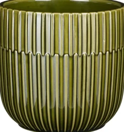 Mica Decorations bloempot Sara groen D 14 H 13 cm