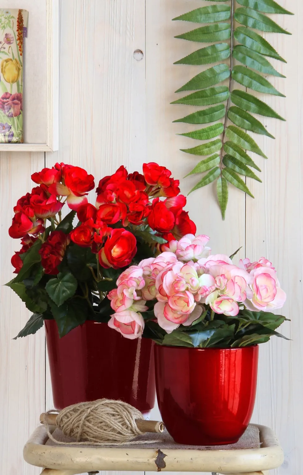 Mica Decorations bloempot Tusca rood D 19,5 H 18,5 cm