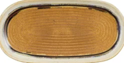 Mica Decorations bord Ethan wit / bruin 23 x 11,5 x 2,5 cm