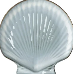 Mica Decorations bord Schelp grijs 24 x 23,5 x 3 cm