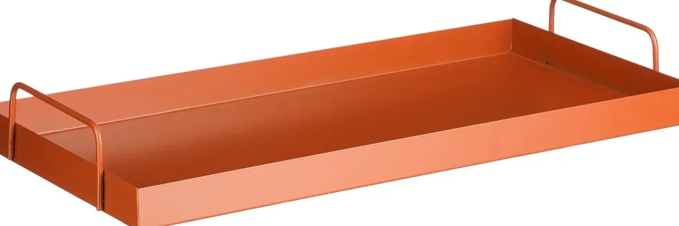Mica Decorations decoratiebord Lita oranje 49 x 24 x 6,5 cm