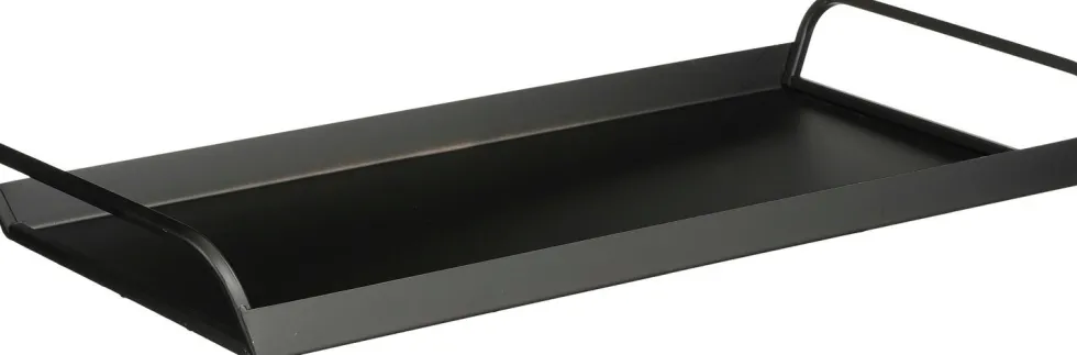 Mica Decorations decoratiebord Nuri zwart 60 x 28 x 7 cm