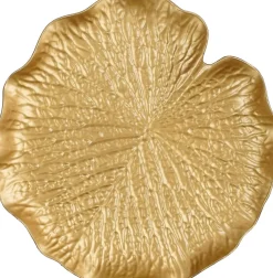 Mica Decorations decoratiebord Mila goud D 31 H 3,5 cm