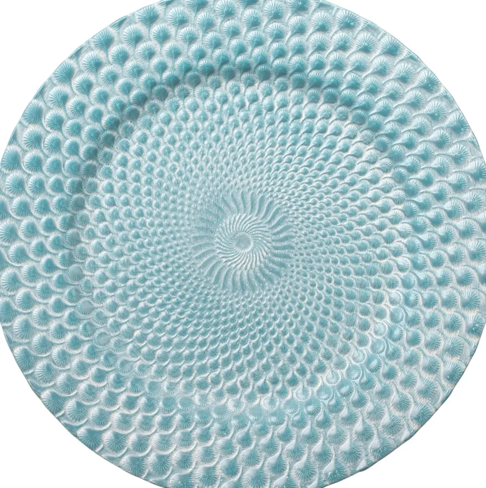 Mica Decorations decoratiebord Schelp blauw D 33 H 1 cm
