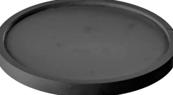Mica Decorations decoratieschaal voor stolp Hella zwart D 17,5 H 2 cm