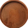 Mica Decorations decoratieschaal voor stolp Hella bruin D 21,5 H 2 cm