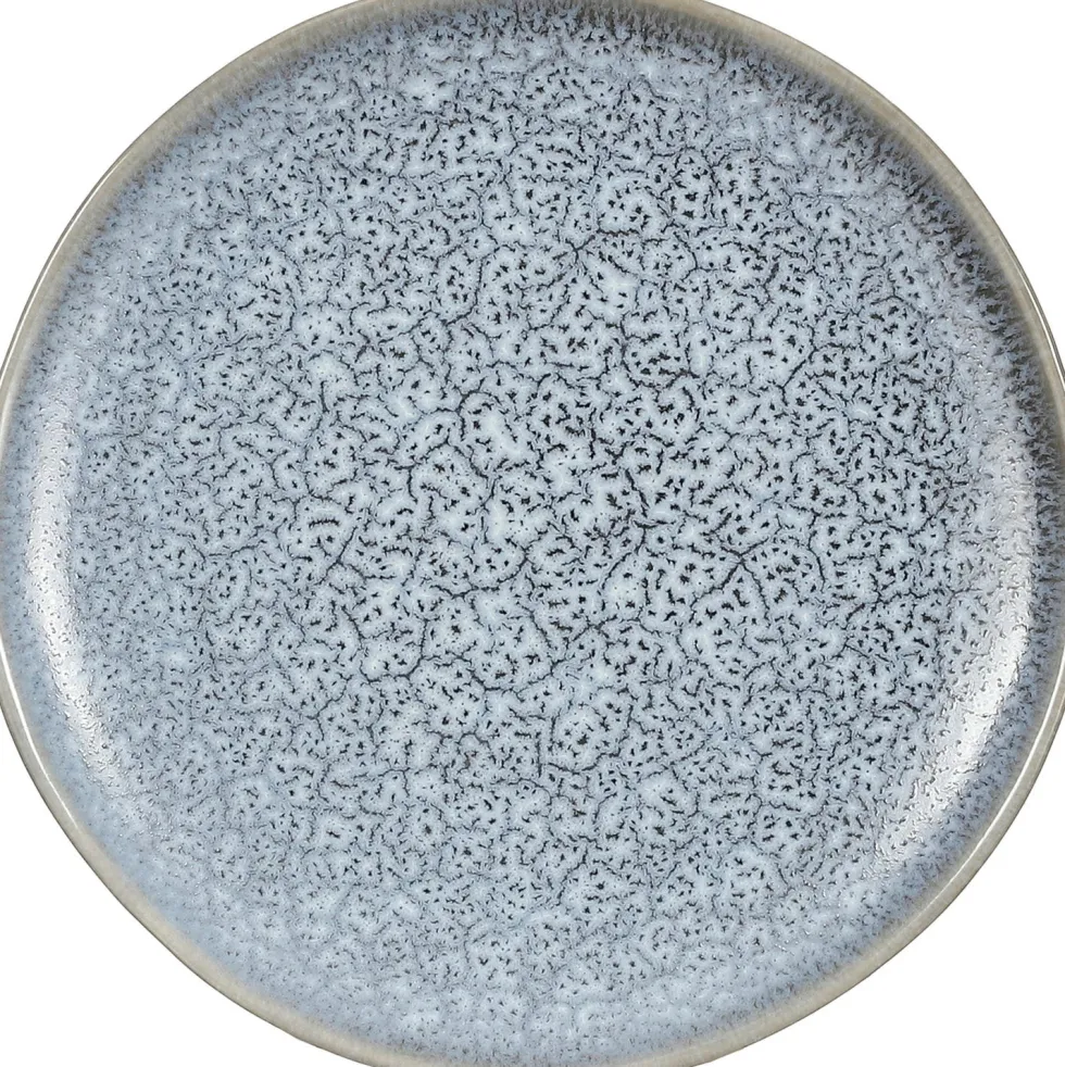 Mica Decorations gebaksbord Tabo blauw D 18 H 2 cm