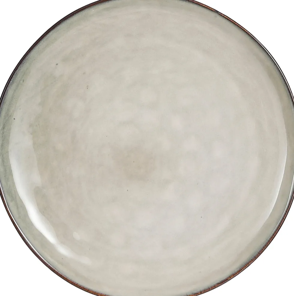 Mica Decorations gebaksbord Tabo grijs D 18 H 2 cm