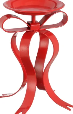 Mica Decorations kandelaar Bow rood 17 x 14 x 20 cm