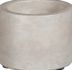 Mica Decorations kandelaar grijs D 6,5 H 5 cm
