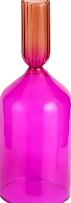 Mica Decorations kandelaar Marina roze D 6,5 H 17,5 cm
