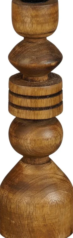 Mica Decorations kandelaar Pleso bruin D 8 H 25 cm