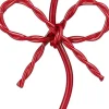 Mica Decorations kandelaar Strik rood / zwart 7 x 6,5 x 18 cm