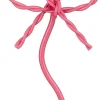 Mica Decorations kandelaar Strik roze / zwart 8 x 7 x 25 cm