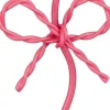 Mica Decorations kandelaar Strik roze / zwart 7 x 6,5 x 18 cm