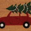 Mica Decorations kokosmat auto bruin / rood 60 x 40 cm