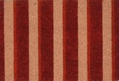 Mica Decorations kokosmat streep bruin / rood 60 x 40 cm