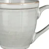 Mica Decorations kop en schotel Tabo grijs 7,5 x 4,5 x 7,5 cm