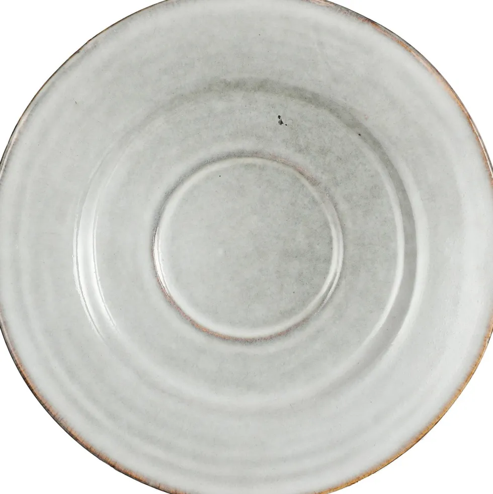 Mica Decorations kop en schotel Tabo grijs 7,5 x 4,5 x 7,5 cm