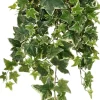 Mica Decorations kunsthangplant Klimop groen / wit H 80 cm