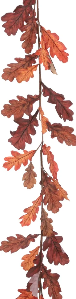 Mica Decorations kunsthangplant Eik rood / bruin H 180 cm