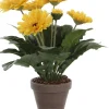 Mica Decorations kunstplant Gerbera geel H 35 cm