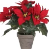 Mica Decorations kunstplant Kerstster rood H 30 cm
