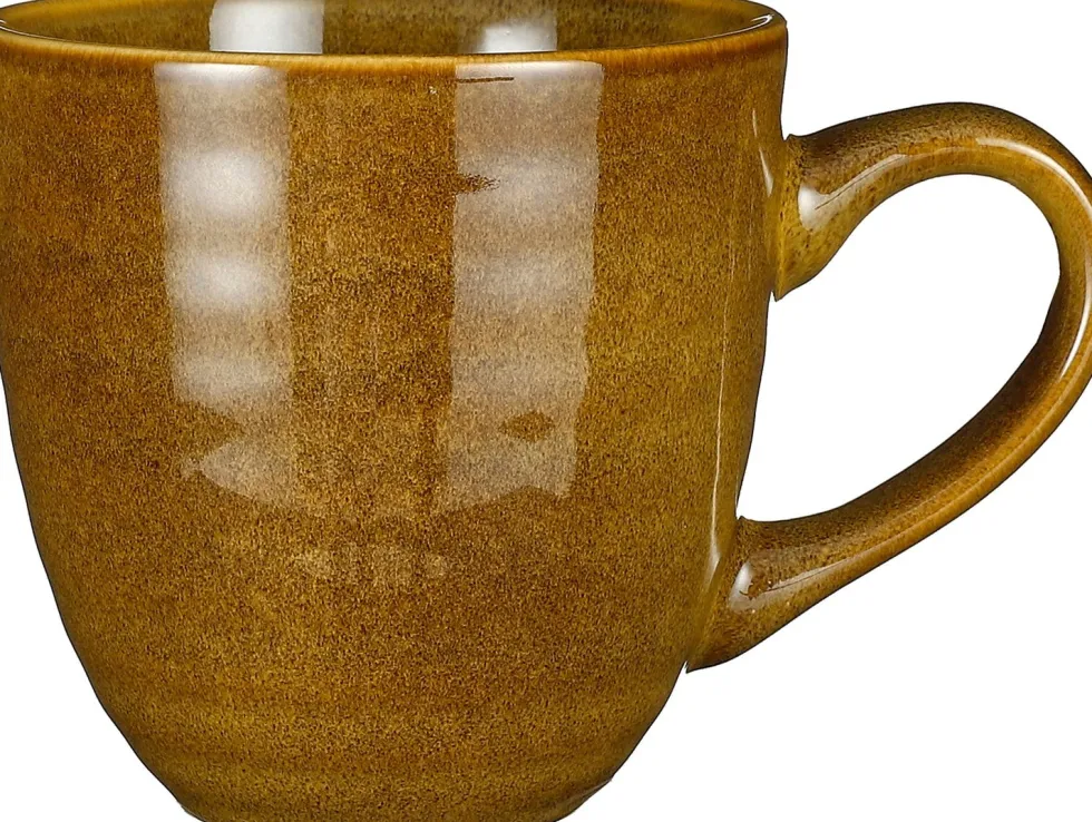 Mica Decorations mok Tabo geel D 9 H 9 cm